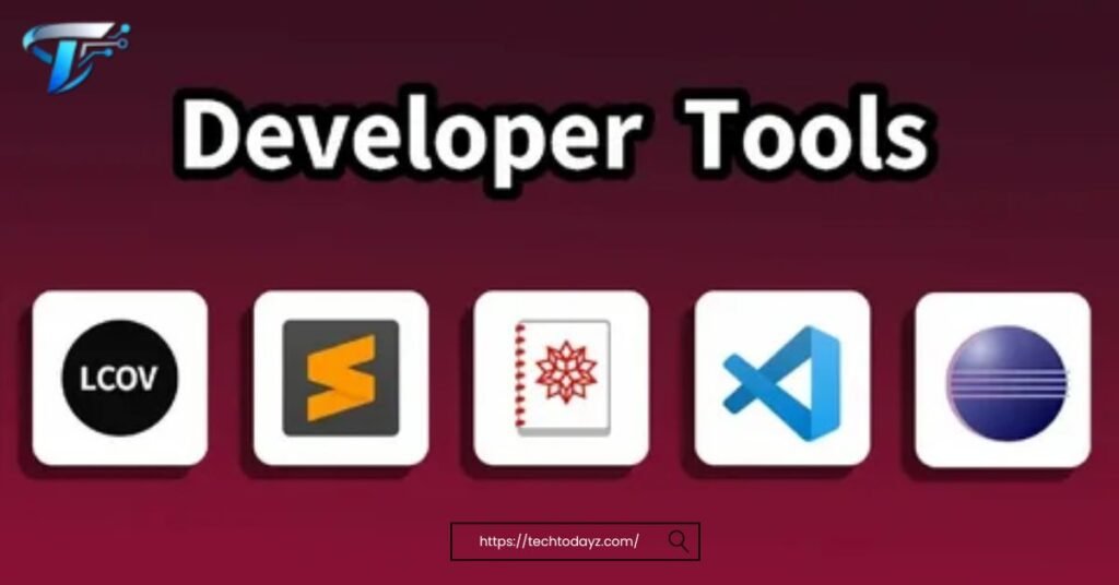 Popular tools and technologies used in web app development including Firebase, Google Developer Console, and custom app software