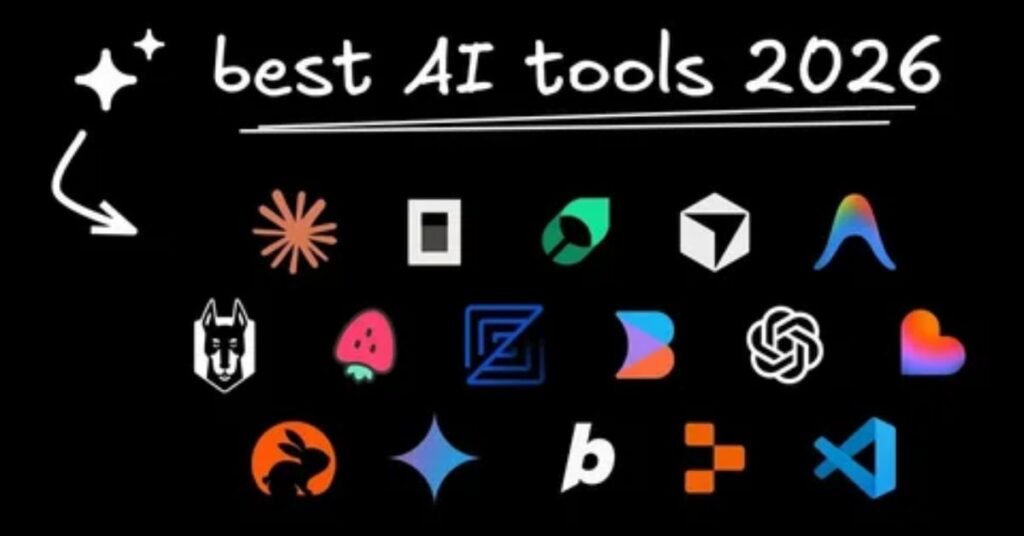 Student exploring the best free AI tools for students in 2026 on a laptop in a modern study room